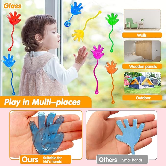 20Pack Sticky Hands Party Favors for Kids Easter Egg Fillers Basket Goodie Bag Pinata Stuffers Students Prizes Birthday Bulk Toys