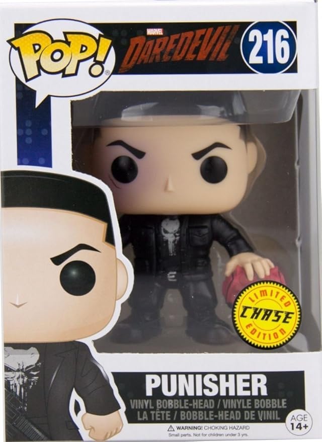 Funko Pop! Marvel: Netflix Daredevil - Punisher Chase Variant Limited Edition Vinyl Figure (Bundled with Pop Box Protector Case)