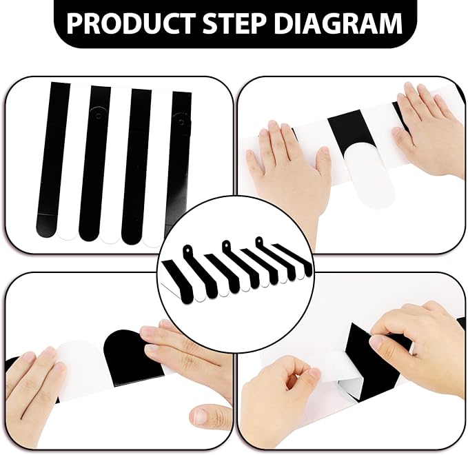 2 Pcs Circus Awning Wall Decorations 3D Carnival Tent Striped Awnings for Carnival Theme Party Ice Cream Station Classroom Decoration Circus Party Supplies (Black and White)