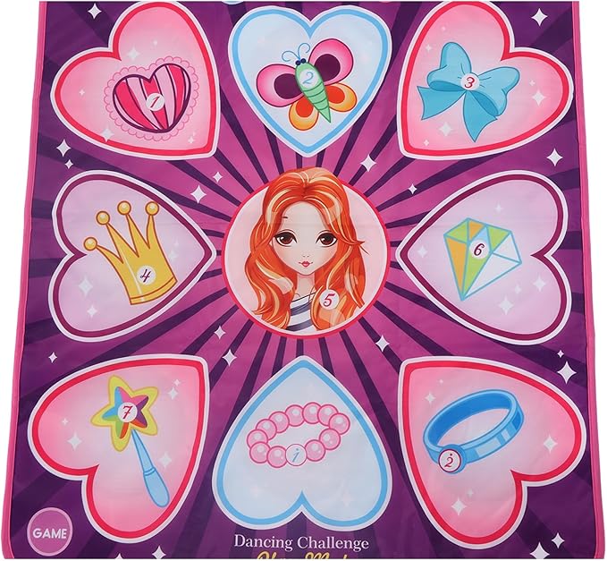 Pilipane Electronic Dance Mat Kids Music Dance Pad with Lights Interactive Fun Physical Exercise Game Play Together Indoor Outdoor Activity Soft Polyester Material
