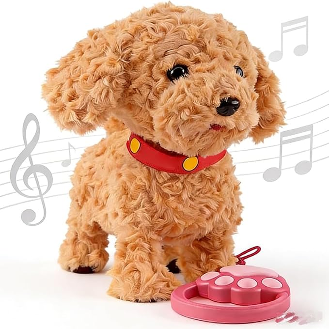 Genérico Electronic Dog Toy - Interactive Toy That Teaches Languages - Dog That Barks and Walks | for Kids of All Ages in Living Room Bedroom Home & Travel
