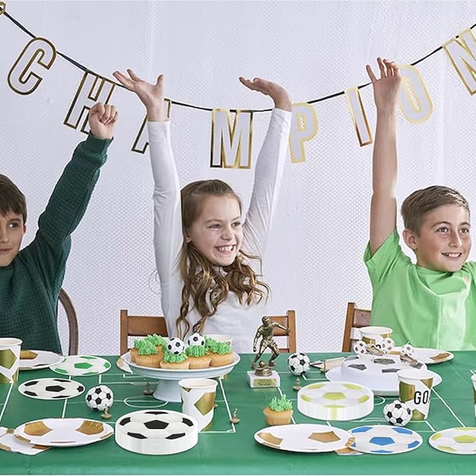 100PCS Soccer Party Decorations Napkins - Soccer Birthday Party Napkins for Kids Soccer Theme Fan Sports Event Soccer Party Supplies, 13 x 13 inch