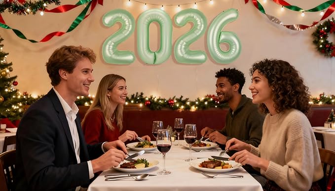 Sage Green 2026 Number Balloon, 2026 Foil Balloon Green 40 Inch, Balloons for New Years Eve Party Supplies, Sage Green Graduation Party Decorations