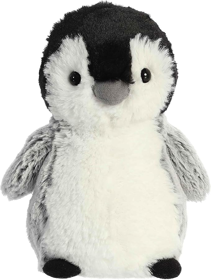 Aurora® Adorable Mini Flopsie™ Pippin Penguin™ Stuffed Animal - Mini Companions Ready for Playful Adventures - for Kids All Ages, Toddlers, Adults, and Families - Gray 6.5 Inches