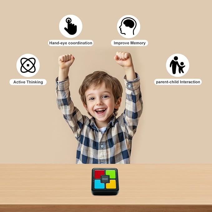 Handheld Memory Games for Kids Ages 4-8, Light Up Electronic Toys, Car Travel Board Games for Kids,Birthday Gifts for 3-12 Year Old Boys