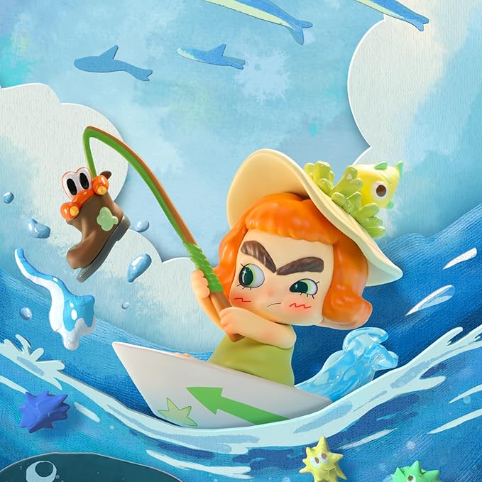 52TOYS CiCiLu Ocean Messenger Series Blind Box, 1 Pc Collectible Toy Kawaii Creative Gift Room Decor Desktop Decoration 3.94 Inch, Gift for Birthday Party