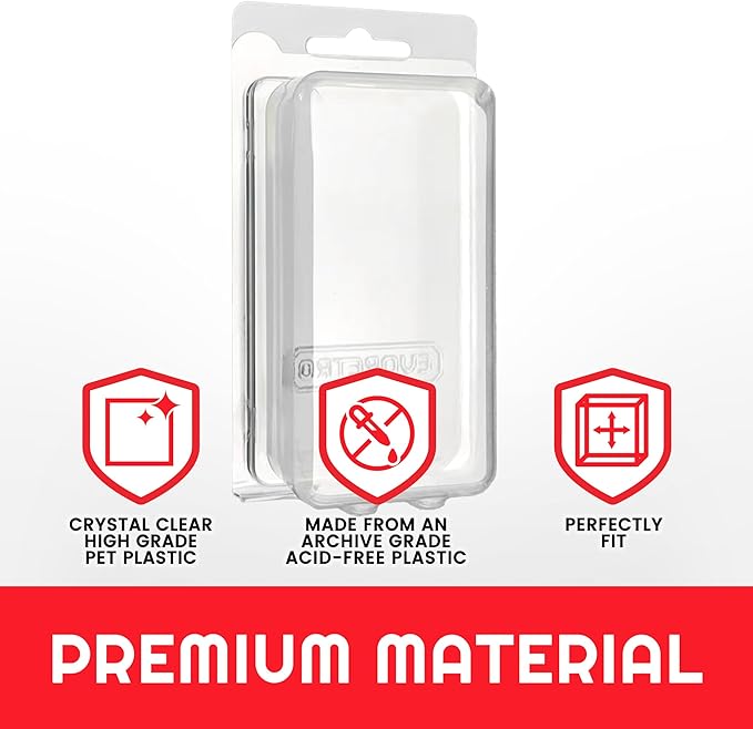 Action Figure Display Case Protector - Blister Clamshell for 3.75 in Loose Action Figures 35 Pack - Clear APET Plastic - Fits Star Wars, Marvel, G.I. Joe - Holes for Peg Boards - Durable Display Case