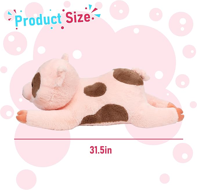 Pig Stuffed Animal, Giant 32" Stuffed Piggy, Large Soft Plush Pig Toy Birthday Holiday Party Gifts for Kids Girls Boys