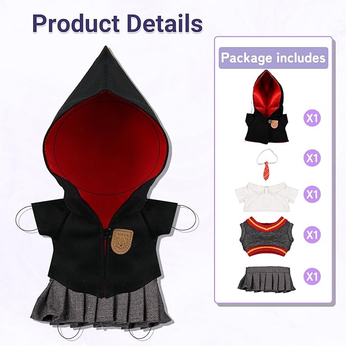 Magic Academy Style Doll Clothes Accessories, 17cm Doll Outfits for Display, Photo Props, Collectors, Birthday Halloween
