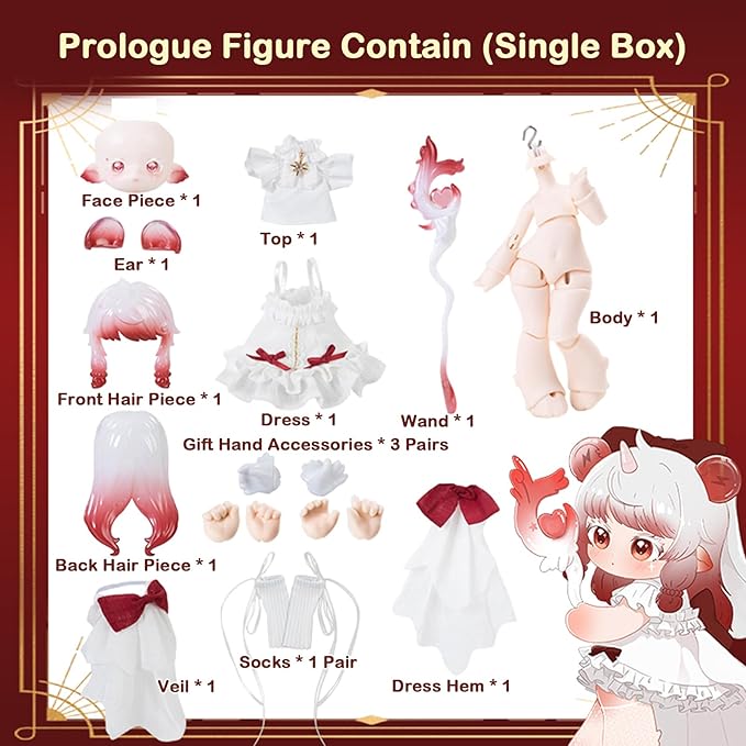 BEEMAI Antu Spirit of The Book Series - Prologue and Epilogue Set, 1/12 BJD Dolls Random Design Cute Figures Collectibles Birthday Gift