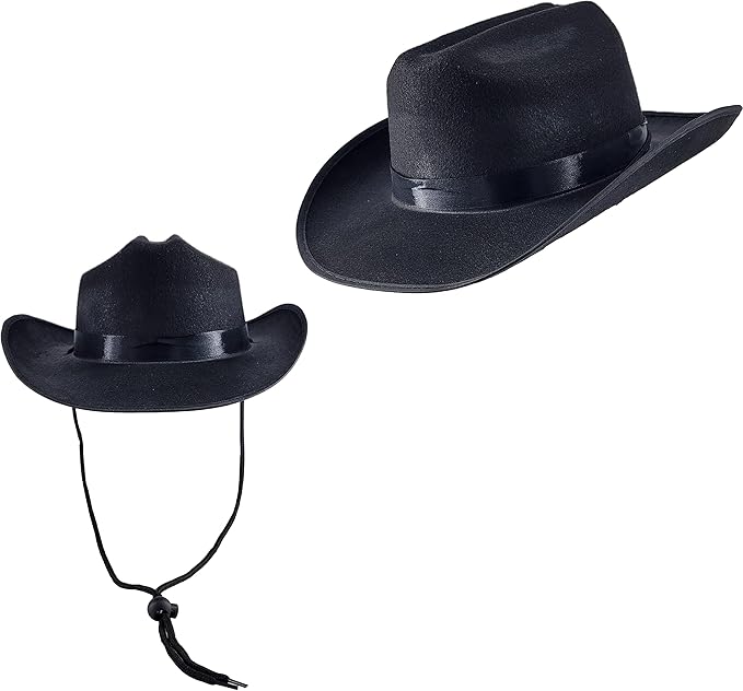 The Dreidel Company Cowboy Felt Western Hat, 22" Circumference Dress Up Costume Clothes for Kids, Pretend Play, Party Favors