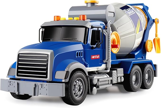 Dwi Dowellin Toddler Trucks Toys for Boys Age 1-3 3-5,Big Cement Mixer Truck with Lights and Sounds,Kids Boy Toys Christmas Birthday Gift Car