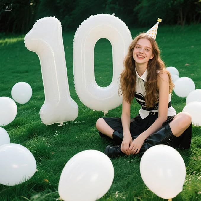 40 Inch Number Balloon White 0 Balloon Party Decorations 10 20 30 40 50 60 Giant Jumbo Foil Balloons 0 Balloon 10 Birthday Boy Girl for Birthday Party