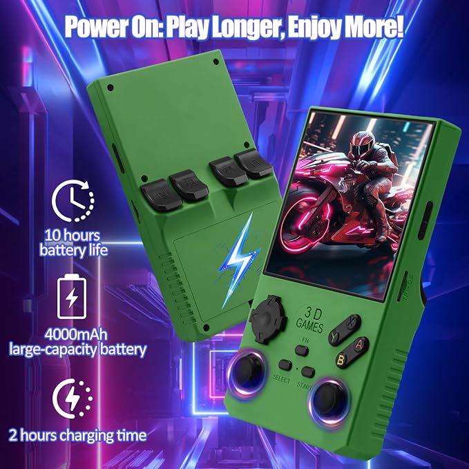 2026Newly Upgraded V40 MAX Retro Handheld Game Console with 256G Built-in 20000+ Classic Games, 4.0 Inch 4K HD IPS Screen Open Source Linux System, 4000mAh Battery, Portable Pocket Video Game Console