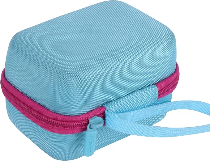 Hard Case Compatible with Yoto Mini Kids Audio Music Player Children Speaker Plays Audiobook Cards Radio (Light Blue+ Rose Case, for Yoto Mini)