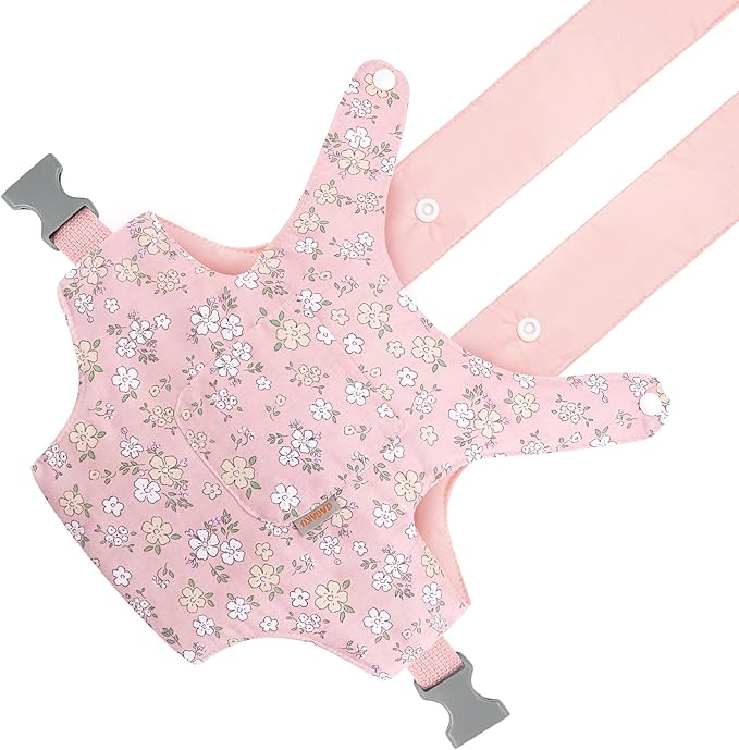 GAGAKU Baby Doll Carrier for Toddler Toy Baby Carrier for Dolls Accessories Doll Carrier for Little Girls - Pink (Pear Flowers)