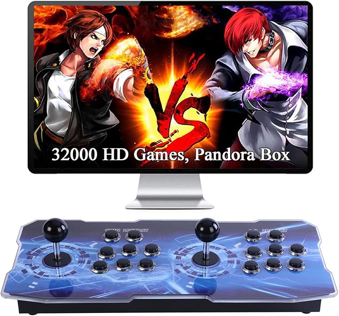 GWALSNTH 32000 in 1 Pandora Box Mini Arcade Games Console, Plug and Play Video Games,1280X720 Display, 3D Game, Search/Save/Hide/Pause