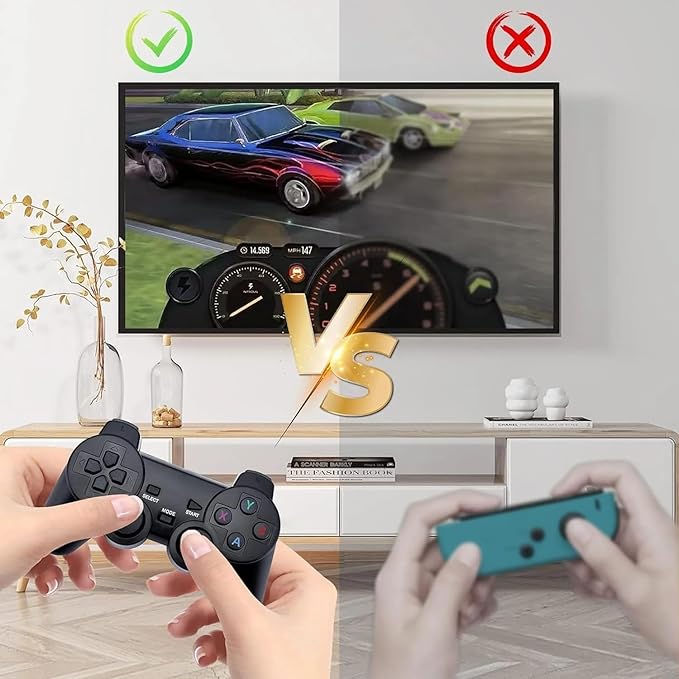 2026 Newest Retro Game Console, 20000+Games Wireless Home Video Game Console with 2 Wireless Handles, 64G HDMI TV Plug and Play PSP Arcade Stick, Support Dual TV Output, Gift for Kids & Adults