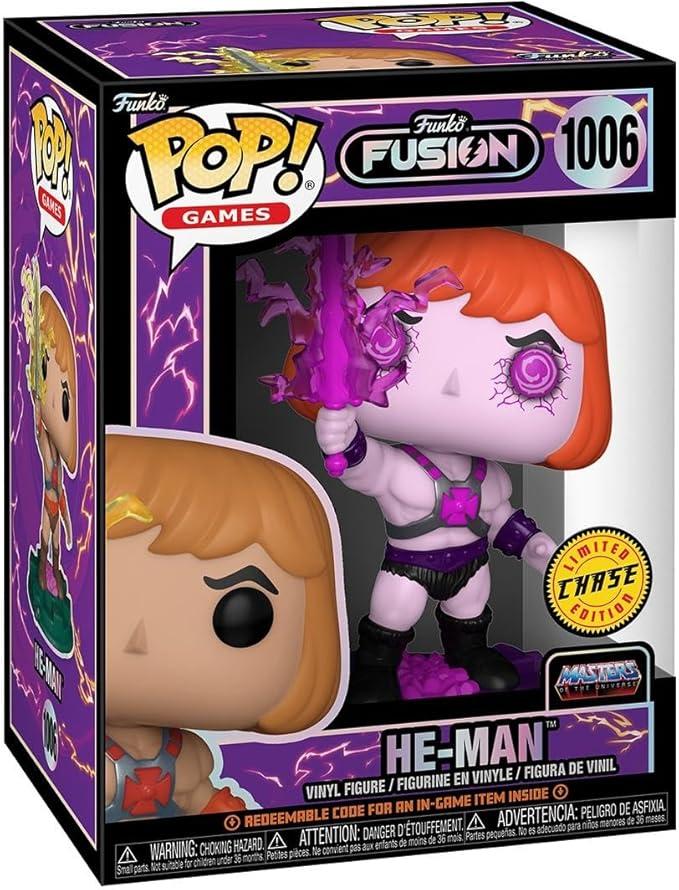 Funko POP! Games: Fusion - He-Man W 1/6 Odds for Rare Chase Variant - 1/6 Odds for Rare Chase Variant - Masters of The Universe - Collectable Vinyl Figure - Gift Idea - Official Merchandise
