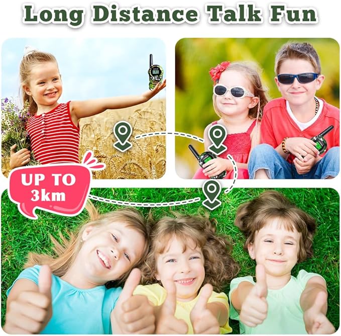 Walkie Talkies for Kids Toys Gifts 3 Packs-FRS 2 Way Radio walky Talky, Birthday Gift Present for 3-12 Years Old Boys Girls
