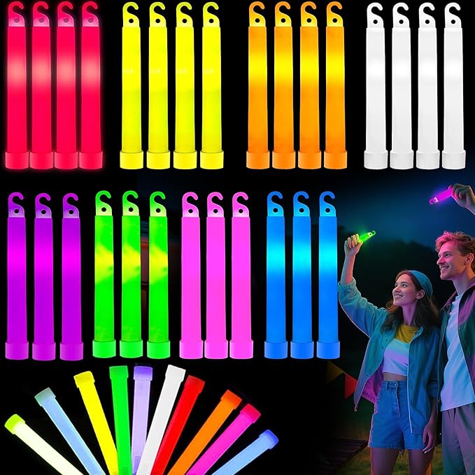 54Pcs Glow Sticks - 4 inch Glow In the Dark Sticks Halloween Party Favors, Waterproof Glow Sticks Lights Bulk Party Pack for Kids with 10 Hours Duration, Party Favors Light Stick for Halloween Party