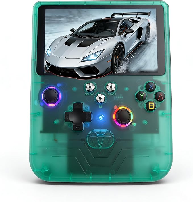 RegiisJoy R60 MAX 40000 in 1 Handheld Game Console, 5.5 Inch IPS Screen Retro Gaming Consoles Main Emulators, Portable Mini Pocket Arcade 6000mAh Battery,128G TF Card, RGB Joysticks