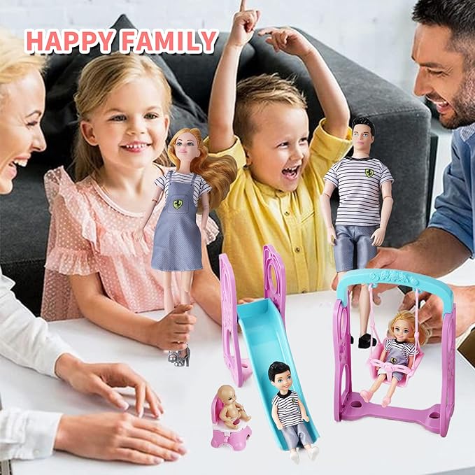 Pregnant Dolls Set of 6 People with Removable Baby, 12 Inch Realistic Mommy Doll Set for Kids, Educational Pregnancy Doll Toy, Role Play Gift for Girls Ages 3+