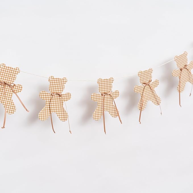 We Can Bearly Wait Banner - Teddy Bear Gender Reveal Neutral Party Garland For Baby Shower,Bear Theme Birthday Party Hanging Banner Photo Props