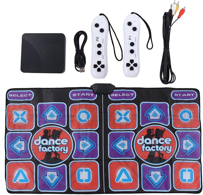 Dance Pad for Adult Kids, Electronic Dance Mat for TV, Music Double Dance Pad with Handle, for Early Education, Exercise, Yoga Dancing