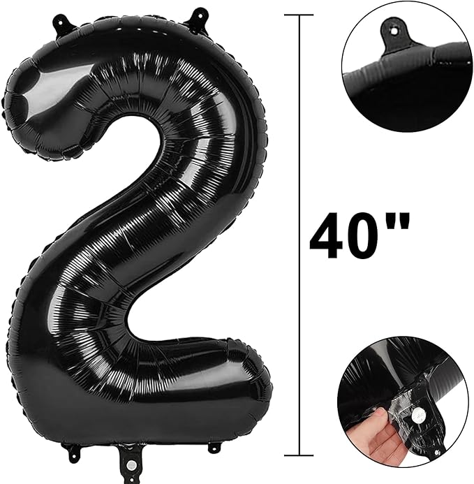 40 Inch Black Number 21 Digital Balloon,Jumbo Mylar Foil Helium Balloon for 21 Balloons for Birthday Party,Wedding Anniversary Party Decorations