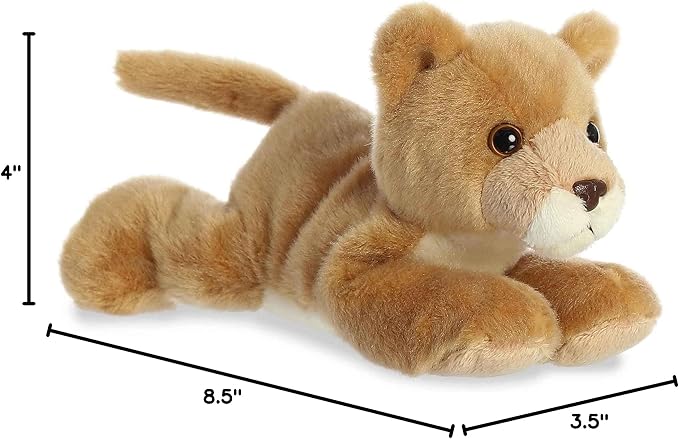 Aurora® Adorable Mini Flopsie™ Leah Lioness™ Stuffed Animal - Mini Companions Ready for Playful Adventures - for Kids All Ages, Toddlers, Adults, and Families - Brown 8.5 Inches