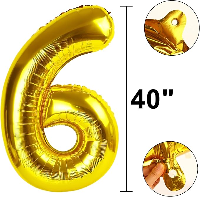 40 Inch Gold Balloon Number 16 Balloon,Jumbo Mylar Foil Helium Balloon for 16 Birthday Digital Balloons for Birthday Party,Wedding Anniversary Party Decorations