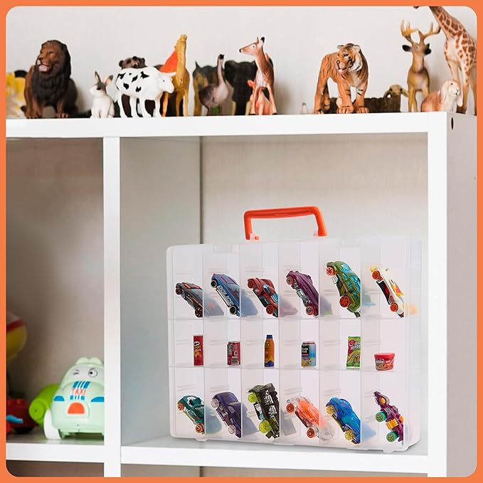 Mini Toy Organizer Box – 48 Compartment Storage Case for Mini Brands, LOL Dolls, Shopkins & Calico Critters – Kids Collectible Container for Small Toys