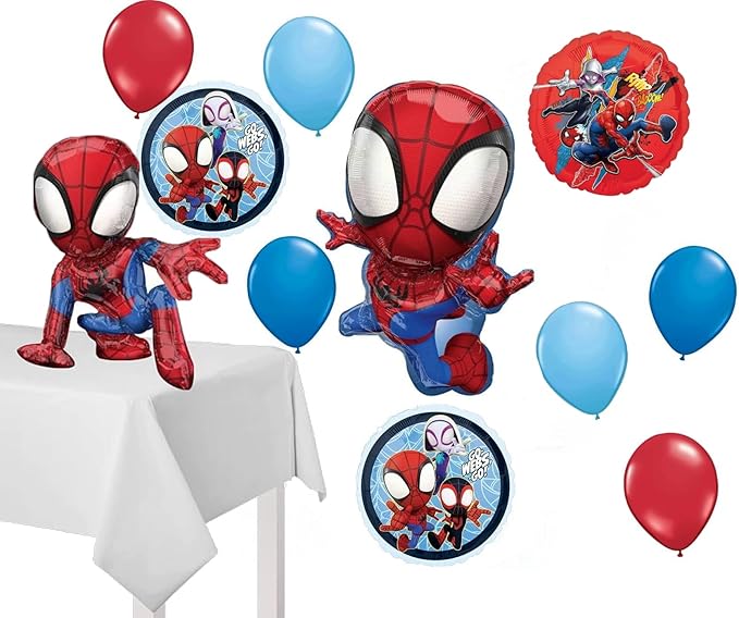 Spidey and His Amazing Friends Birthday Party Supplies 11pc Balloon Bouquet Decorations