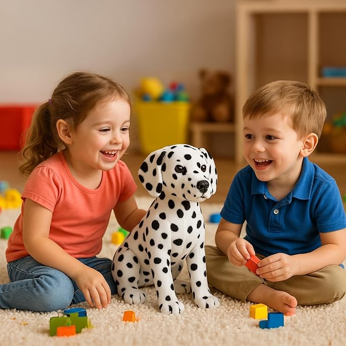 Dalmatian Stuffed Animals, Stuffed Dalmatian, Stuffed Puppy Dog Plush Toys for Boy Girl Kids Birthday, 12 inches