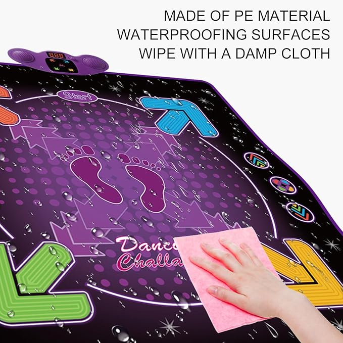 Alomejor Electronic Dance Mat Interactive Music Game Various Music for Kids 3-12 Years Old (Lighting Type)