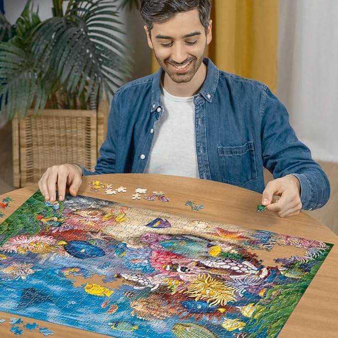 Ravensburger Tropical Reef Life | 750 Piece Large Format Jigsaw Puzzle | Ideal for Adults and Kids | Unique Softclick Technology Durable and Glare-Free | FSC Certified