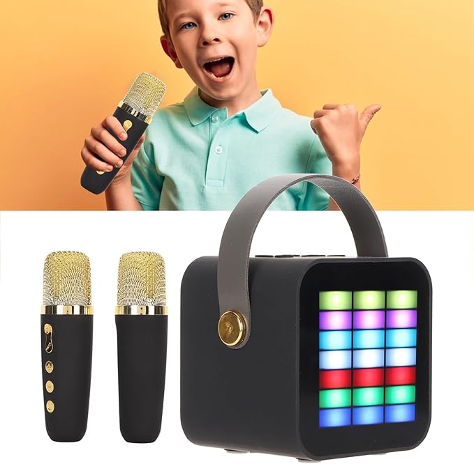 Kids Karaoke Machine karaoke machine kids Portable BT 5.3 Crystal Clear Sound Children Mini Karaoke Machine Multi Sound Effects for Party for Laptops for Mobile Phones Karaoke Machines