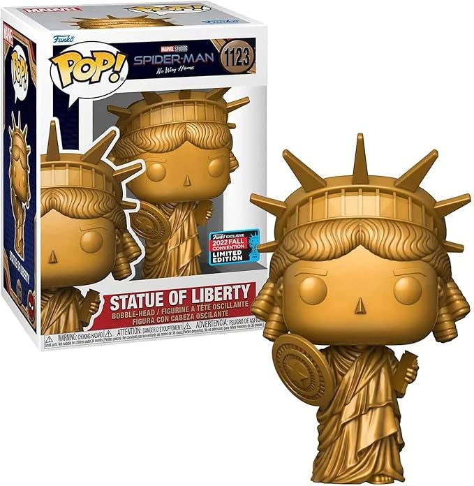 Funko Pop Marvel: Spider-Man No Way Home - Statue of Lady Liberty, Fall Convention - Spider-Man - Amazon Exclusive - Collectable Vinyl Figure - Gift Idea - Official Merchandise - Superheroes Fans