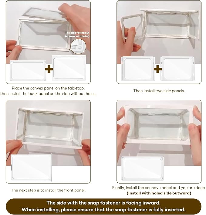 Display Case for Figures Clear Display Glass Stand for Collectibles Protection Stackable Assemble Display Box for Action Figures Toys Dustproof Clear Storage Box Showcase 5.5”x 4”x3.14”