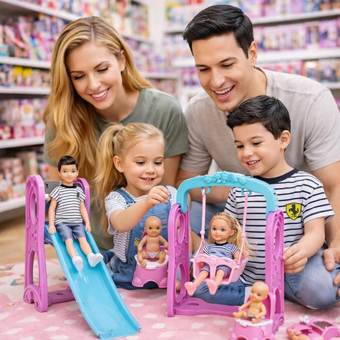 Pregnant Dolls Set of 6 People with Removable Baby, 12 Inch Realistic Mommy Doll Set for Kids, Educational Pregnancy Doll Toy, Role Play Gift for Girls Ages 3+