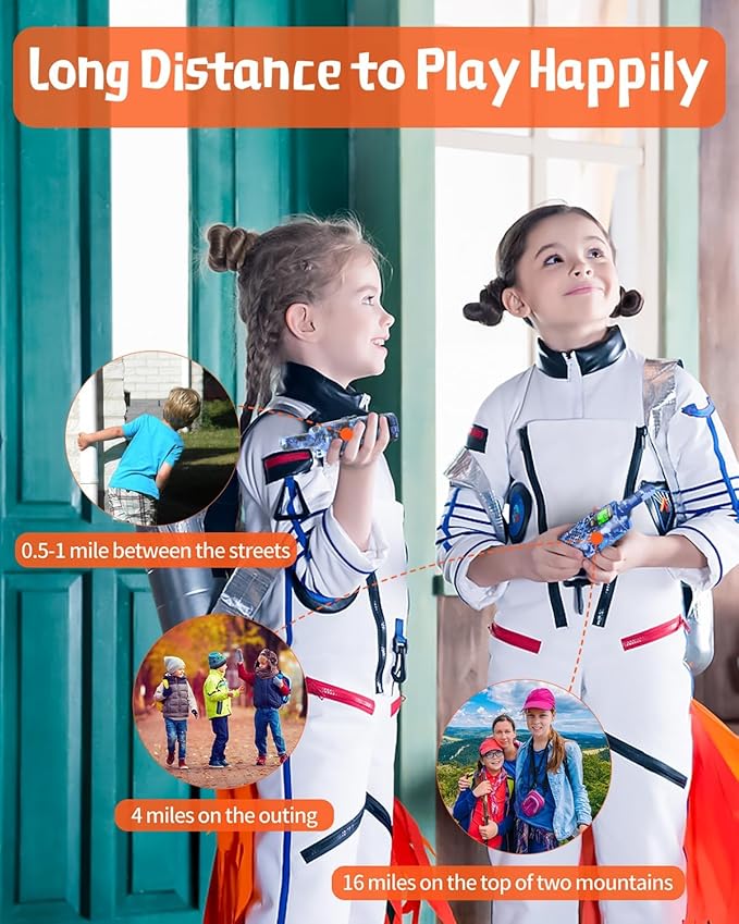 FAYOGOO 2 Pack Walkie Talkies for Kids Long Range 4 Miles,Kids Walkie Talkies with Flashlight, Christmas Birthday Toys Gifts Ideas Present for 3-12 Year Old Boys Girls (Blue)