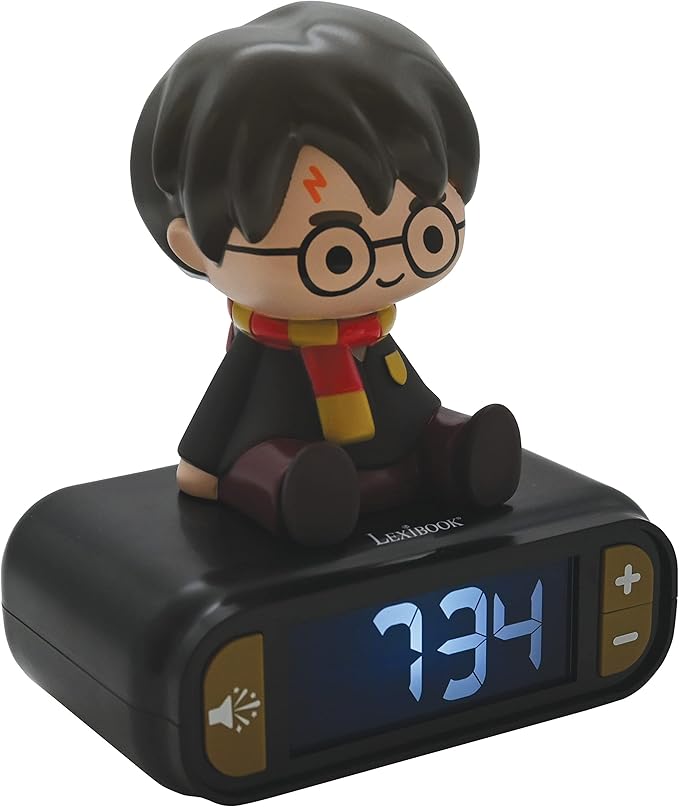 LEXiBOOK - Harry Potter Digital Alarm Clock for Kids with Night Light Snooze, Childrens Clock, Luminous Harry Potter, Black Colour - RL800HP