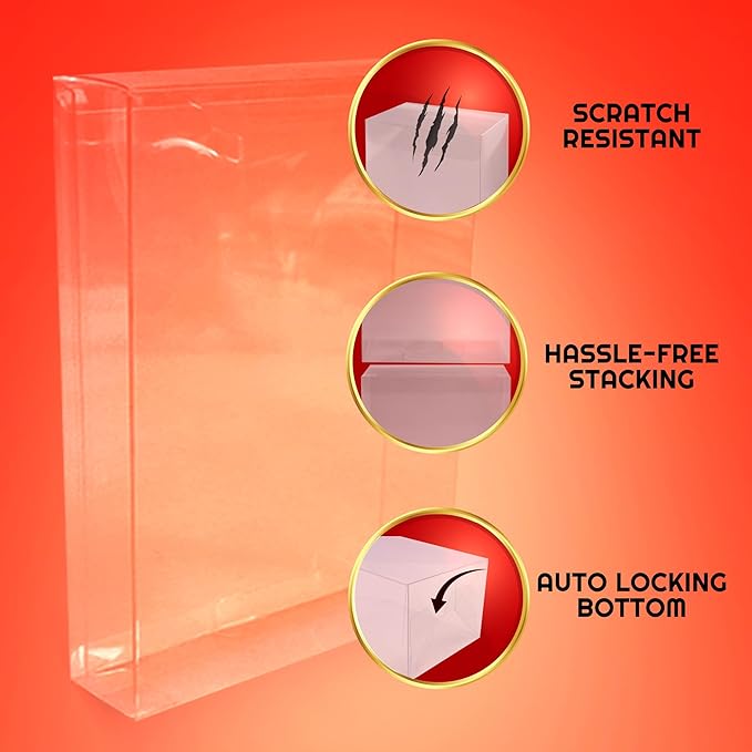 EVORETRO PET Display Case Protector Compatible for GI Joe 6 Inch Action Figure Classified Series Windowless Box - 0.40MM Thick Protective Clear Case for GI Joe Action Figures Windowless Box (10 Pack)