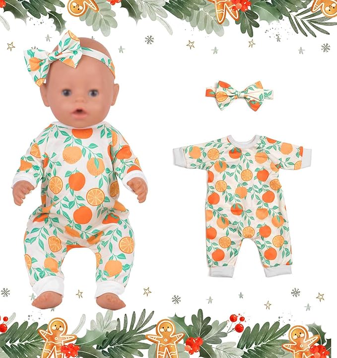 Newborn Baby Doll Clothes - Plaid, Jumpsuit, Tutu Skirt Doll Accessories for 15-18 Inch Dolls