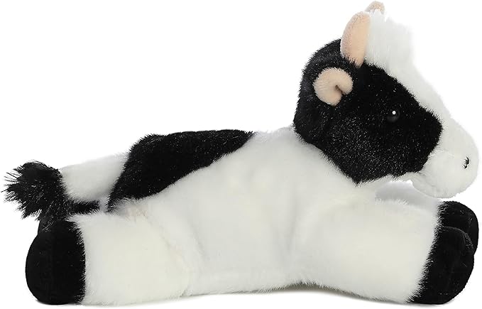 Aurora® Adorable Mini Flopsie™ Mini Moo™ Stuffed Animal - Mini Companions Ready for Playful Adventures - for Kids All Ages, Toddlers, Adults, and Families - White 8 Inches