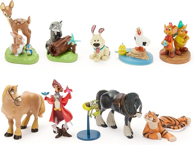 Disney Store Official Disney Princesses & Furry Friends Mega Figure Set - 20 Fully Sculpted Figurines - Includes Snow White, Cinderella, Aurora, Belle & More - Perfect for Fans of Princess Toys