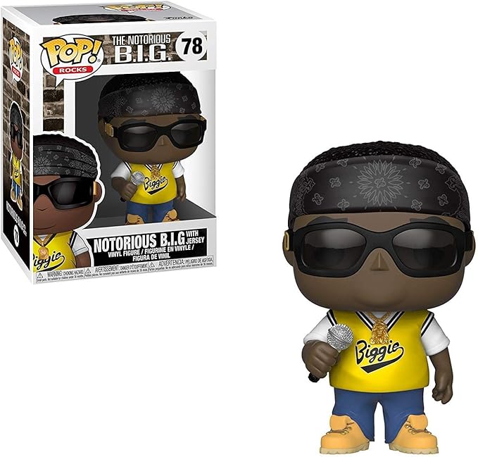 Funko Pop Rocks: Music - Notorious B.I.G. in Jersey Collectible Figure, Multicolor