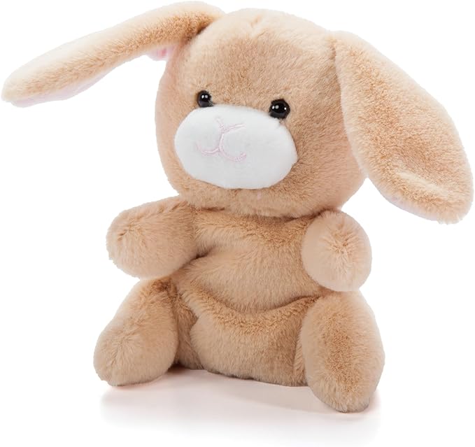 The Petting Zoo Bunny Rabbit Stuffed Animal Plushie, Gifts for Kids, Nuggetz Wildlife Animals, Tan Bunny Plush Toy, 6 inches