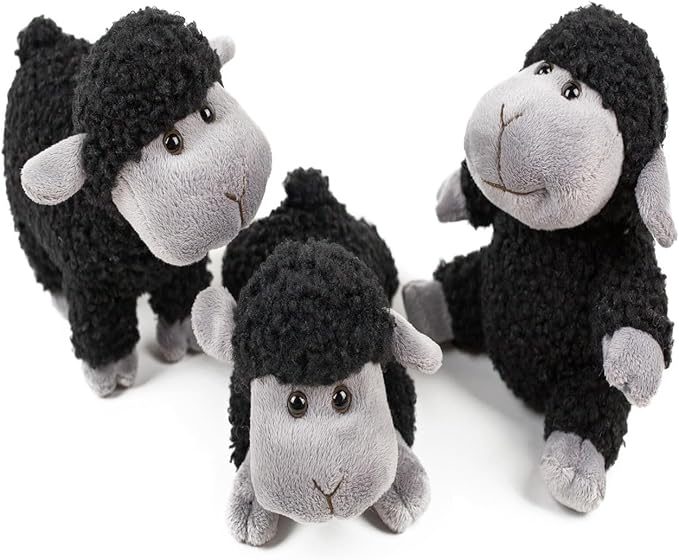 Sheep Lamb Plush, Soft Cute Black Lamb Plush Toy, Children's Sheep Plush Toys, Gifts Children Standing 6.5inch
